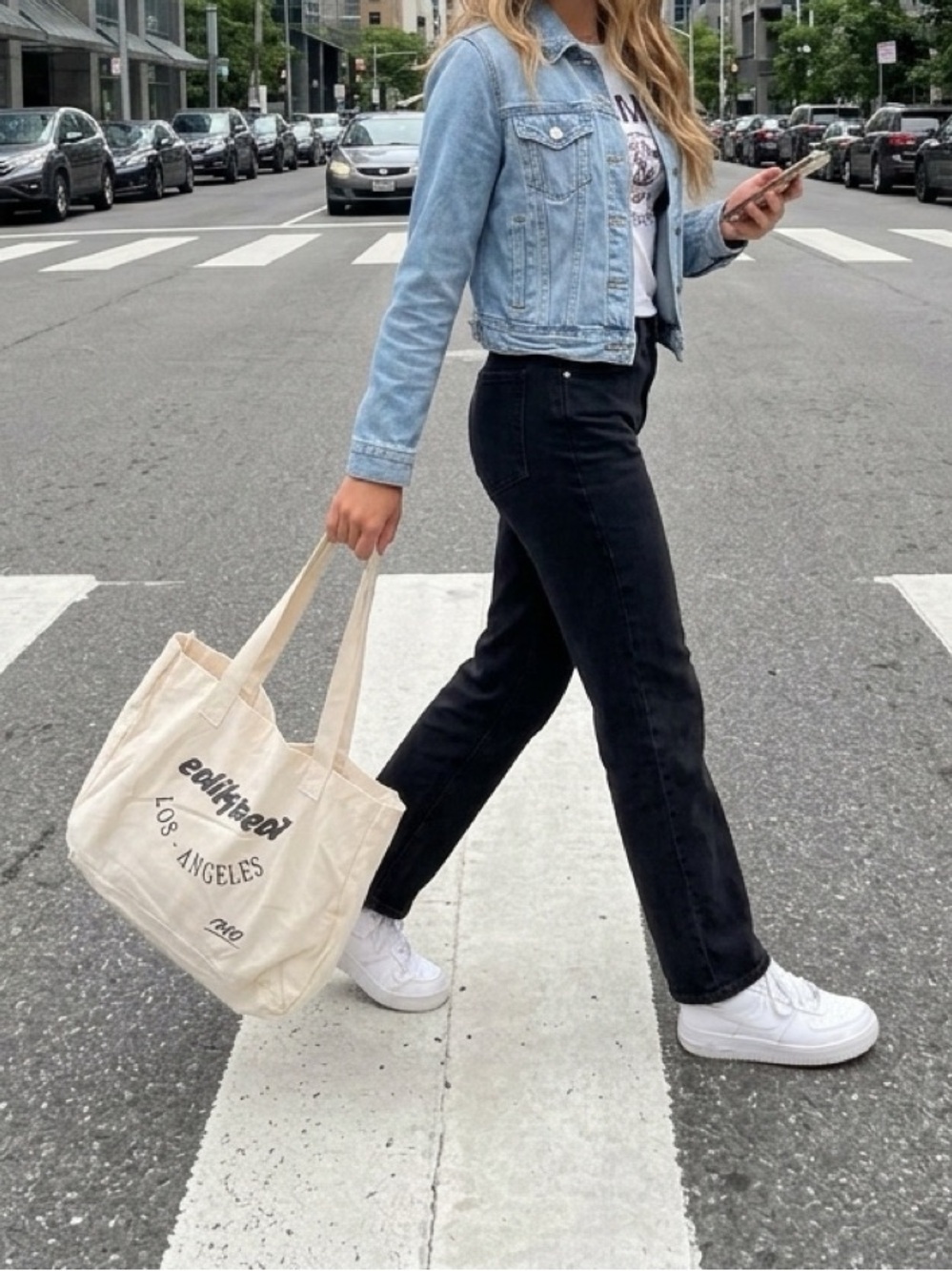 Edikted Beach Tote Bag LOS ANGELES '1980'